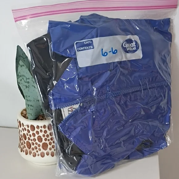 Saint Johns Bay Men’s Blue Half-Zip Windbreaker Jacket • Size Large Lightweight - Picture 9 of 9